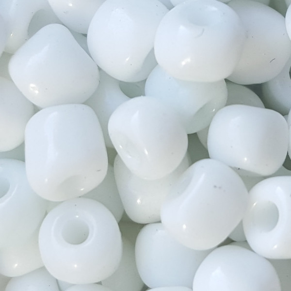 Opaque Glass Seed Beads, white color, Jewelry Making beads 6/0 4mm beads, sold by 300g per lot