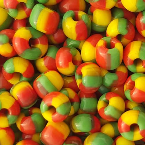 3 colors Glass Seed Beads, green,red and yellow, opaque glass Jewelry Making beads 6/0 4mm beads, sold by 300g per lot