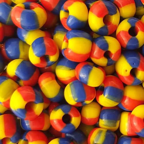 3 colors Glass Seed Beads, red,blue and yellow, opaque glass Jewelry Making beads 6/0 4mm beads, sold by 300g per lot