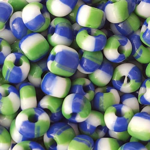 3 colors Glass Seed Beads, green,blue and white, opaque glass Jewelry Making beads 6/0 4mm beads, sold by 300g per lot