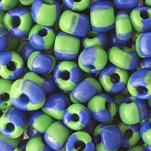 2 tones (green & blue) Glass Seed Beads, opaque glass beads, Jewelry Making beads 6/0 4mm beads, sold by 300g per lot