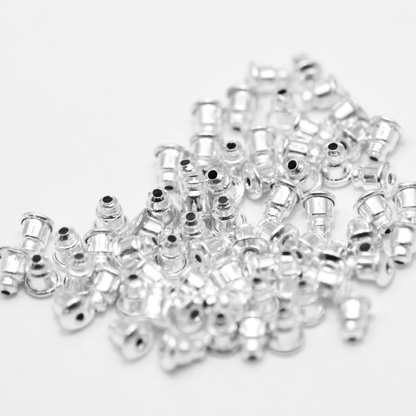 metal jewelry components parts Wholesale cheap silver 5mm ear plug earring findings ear nuts earring backs iron material 500pcs/lot YSH0650