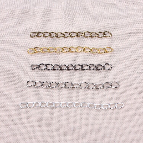 100pcs/lot Extended&Extension Jewelry Chains/Tail Extender For Jewelry Necklace/Bracelet DIY Jewelry Findings