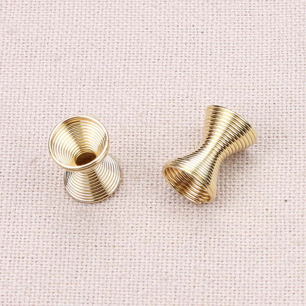 20pcs/lot 8*11mm gold Metal Iron Wire Spring Beads Spacer Beading DIY Fittings Accessories