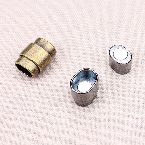 5pcs/lot 10*6.5mm magnetic clasps for leather bracelet findings Ancient Bronze / gunmetal magnet closure