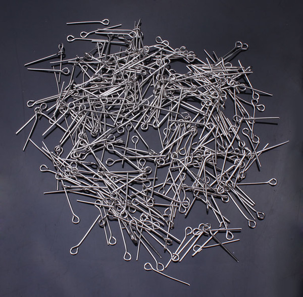 0.7*20/40mm 200pcs/bag eye head pins jewelry findings rhodium/white/silver plated eye Pins for earring bracelets necklaces