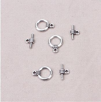 20set/lot new arrived jewely findings Tibetan Silver Toggle Clasps Ring 11*15mm necklace bracelet clasp