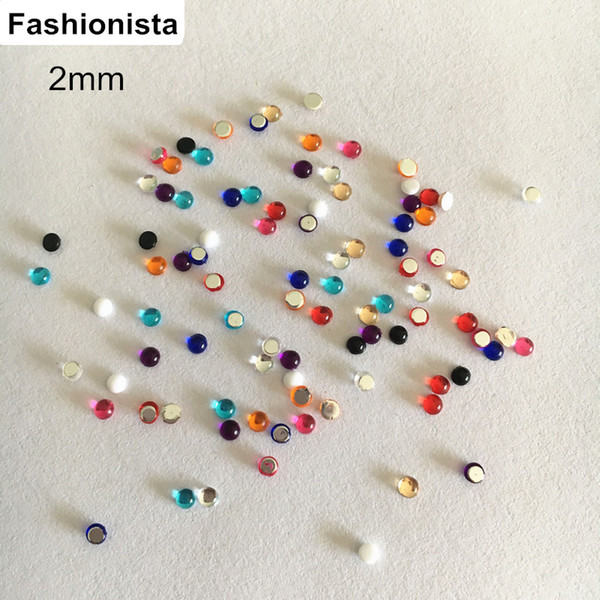 400 pcs 2mm Half Round Flat Back Acrylic Cabochon Beads,Resin Crystal Domed Smooth Cabochons,Decoration For Scropbooking