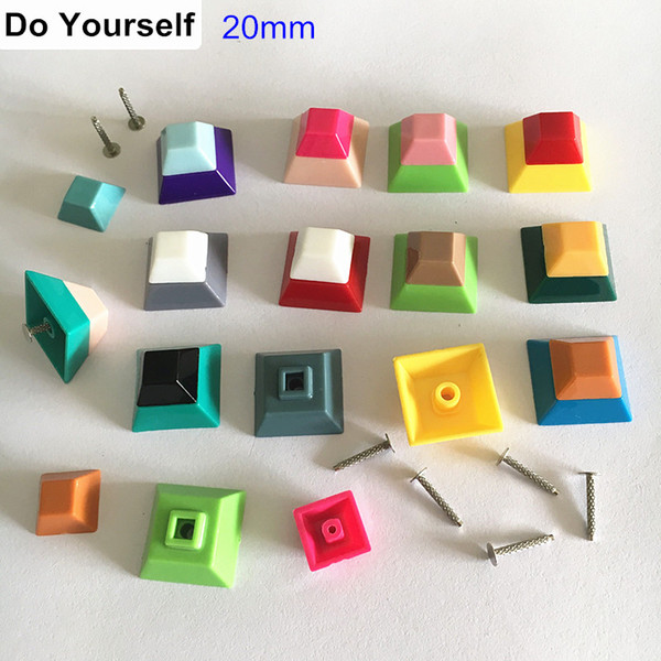 50 sets Colorful Trapezoid Rivet,Combine Colors Freely 20mm Acrylic Rivet,Pyramid Rivet For Bags,Leather Crafts,DIY Rivet Stud