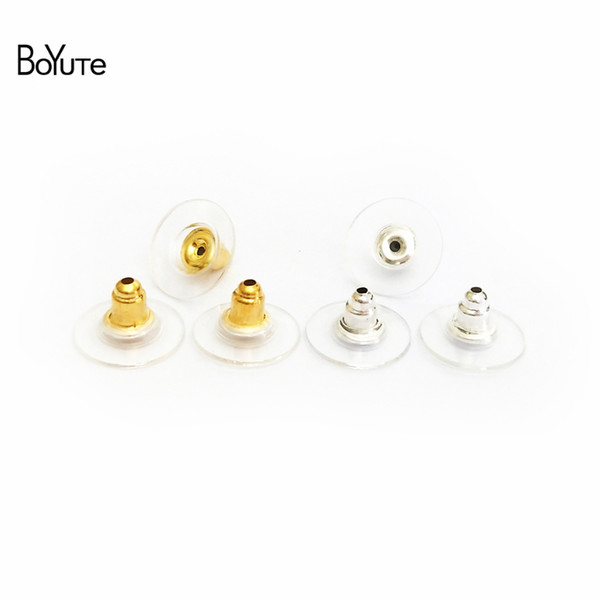 BoYuTe 200Pcs Silver Gold Plated HOT Sale Earring Backs Earring Stopper Back Plug Diy Jewelry Findings Components