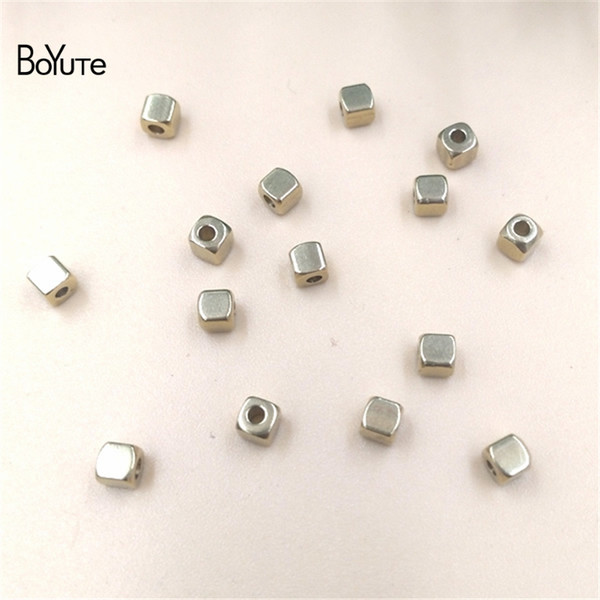 BoYuTe (500 Pieces/lot) Metal Brass 3MM HOT Sale Square Beads& Jewelry making Fashion Diy Accessories