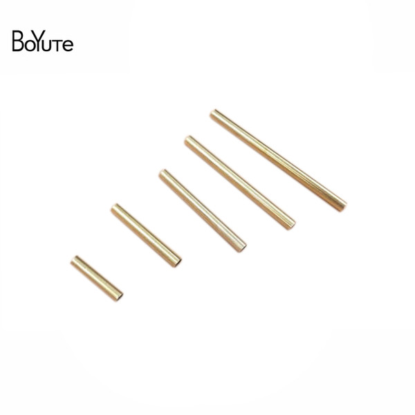 BoYuTe 500Pcs 2MM Outer Diameter 10MM 15MM 20MM 25MM 30MM Length Metal Brass Tube DIY Hand Made Jewelry Accessories Parts