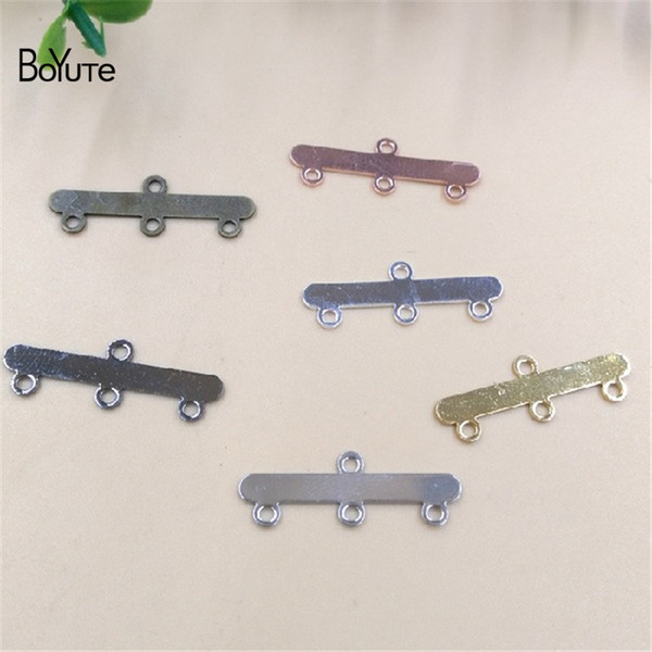 BoYuTe Wholesale (100 Pieces/Lot) 4 Colors 22MM Metal Brass Jewelry Connector with 4 Loops Diy Accessories Parts