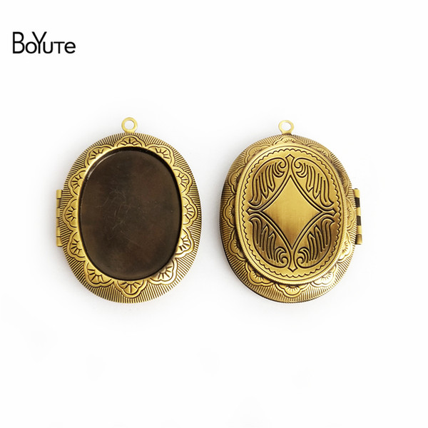 BoYuTe 5Pcs Vintage Bronze 39*47*10MM Pendant 28*47MM HOT Sale Cabochon Base Blank Diy Jewelry Acceosrries Memory Locket