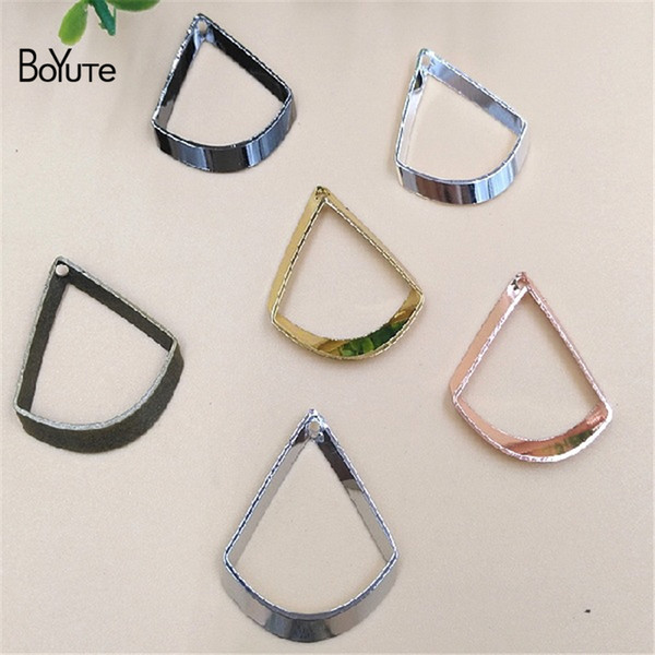 BoYuTe (100 Pieces/Lot) 4 Colors 21*27MM Metal Brass Water Drop Pendant for DIY Jewelry Making