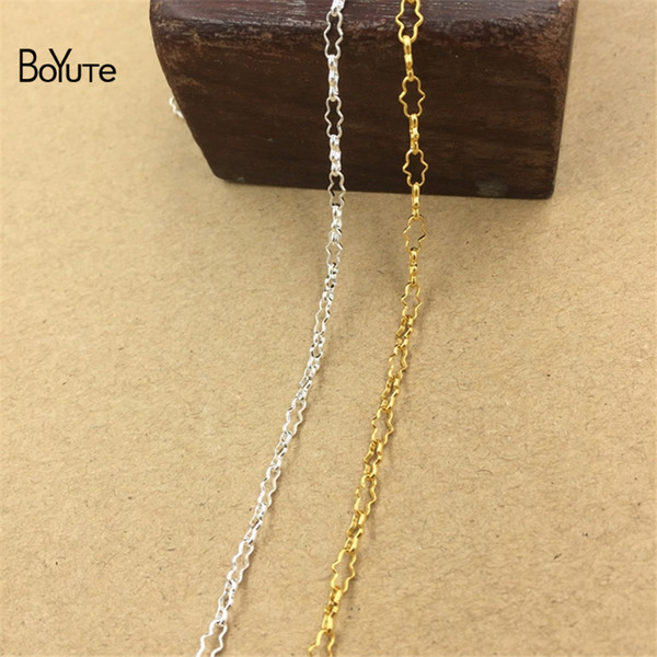 BoYuTe (5 Meters/Lot) 3*6MM Charm Link Chain Brass Material Silver Gold Plated Metal Jewelry Chain Findings