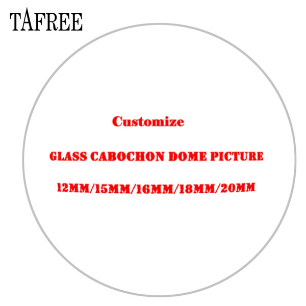 TAFREE Personalized Photo Customize Charms Beads 12 mm 20 mm 25 mm Glass Cabochon Dome Base Cover Pendant For Necklace Keychain Jewelry NA01