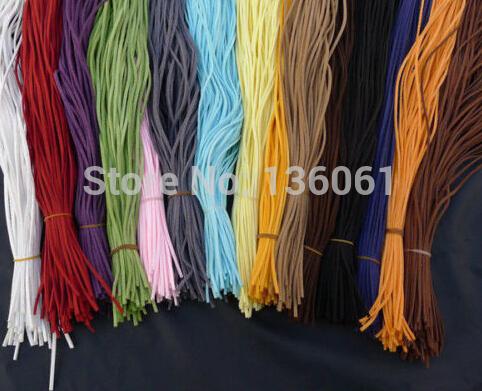 12 Colours 200PCS Flat Bar Faux Suede Leather Cords Jewelry Finding/Making/Design Necklace Accessories 2015 Fashion Jewelry Q168