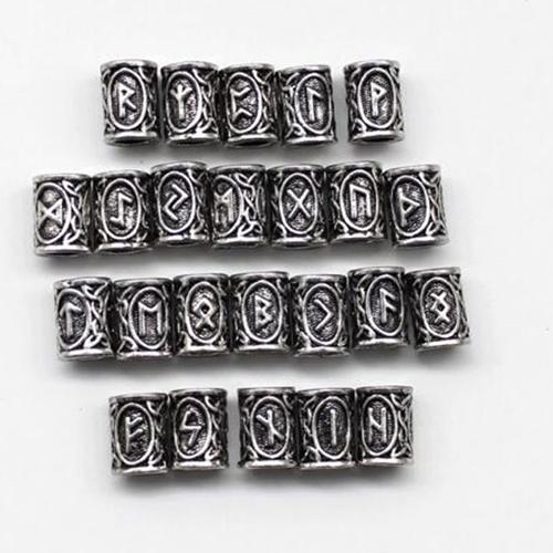 Viking Beads for Jewelry Making Small Floating Charms Beads for Bracelets Diy Beads for Beard or Hair Jewelry