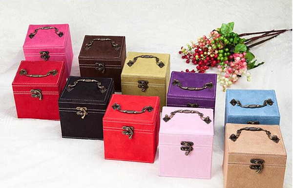 safe house south korean princess flannelette box double lock jewelry box the European style cosmetic new arrival and convinace