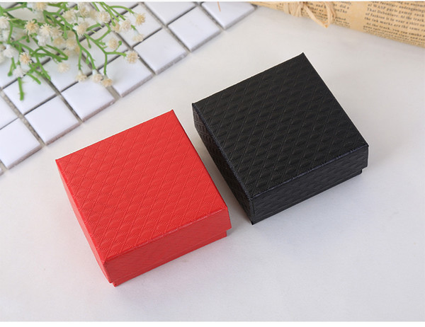 Wholesale Square Jewelry Packaging Original Boxes Rings Earrings Display Jewelry Box Plain Gift Boxes 4 Colors Customize