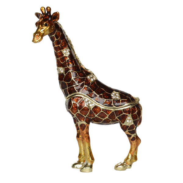 Standing Giraffe jewelry trinket box home decoration animal figurine gifts ring box necklace holder