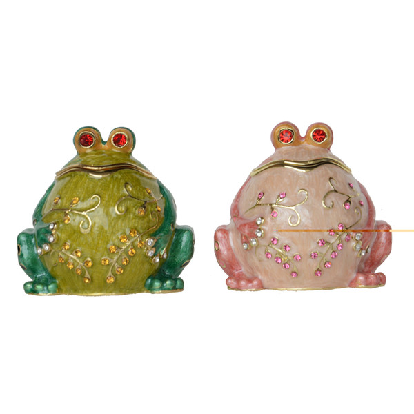 Frog Prince Trinket Box Figurine Jewelry Ring Holder Animal Figurine Collectible Gifts