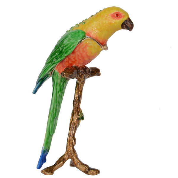 Parakeet Bird Jewelry Boxes & Organizers Trinket Container Bird Decoration Tabletop Novelty Gifts