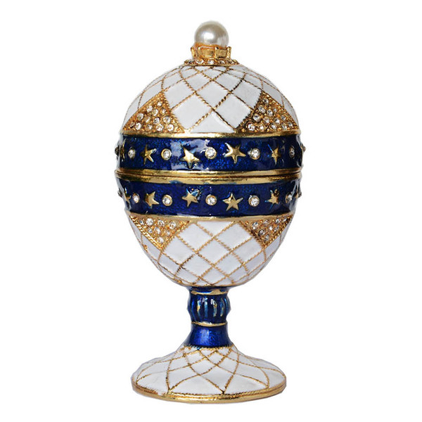 Jeweled Faberge Egg Trinket Box necklace jewelry box birthday gift for her