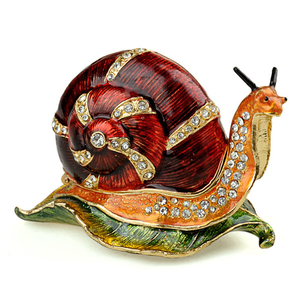 Pewter collectibles Snail Trinket Jewelry Box novelty gifts