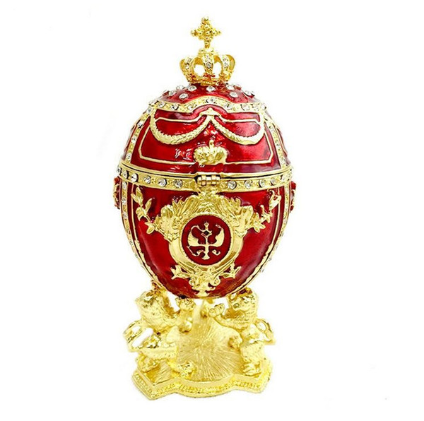 Vintage decoration box crown egg faberge jewelry trinket box metal crafts the Ultimate Home Décor