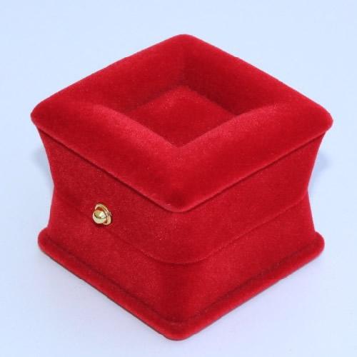 Velvet ring Box, square shape, red & black color, Velveteen & plastic Display Box, 5.3*5.3*4.5cm, sold by lot(10pcs/lot)