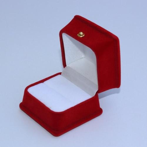 Velvet ring Box, square shape, red & black color, Velveteen & plastic Display Box, 5.3*5.3*4.5cm, sold by lot(10pcs/lot)