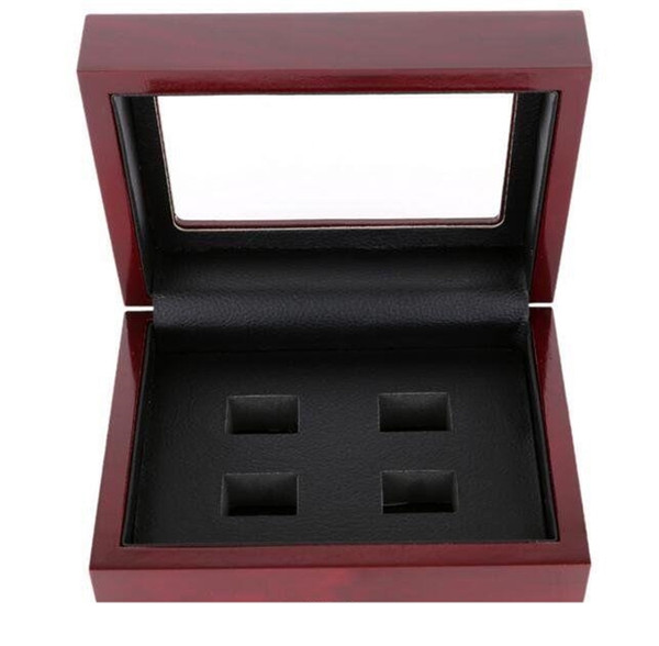 Wooden Box Championship Ring Display Case Wooden Boxs For Ring 2 3 4 5 6 Holes To Choose Rings and Collection Free Shipping