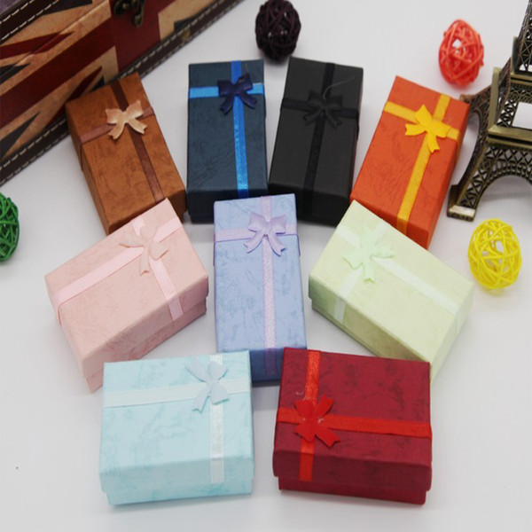 Jewelry Box Necklaces Earrings Bracelets Boxes Gift Packing Wholesale Display Classic Bowknot