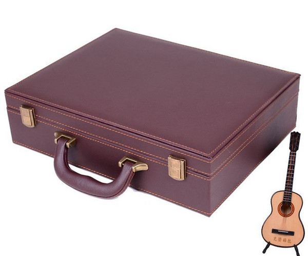 wholesale leather suitcase the size 34*26*8.5CM Box shipping by Sea way