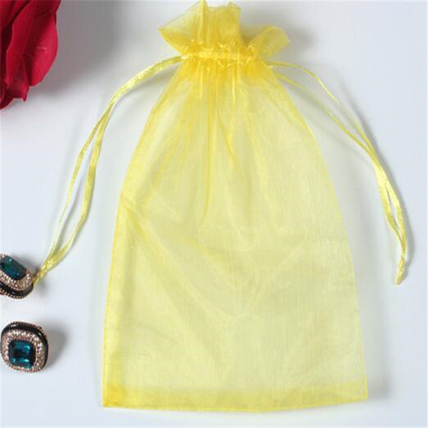 7*9 cm organza jewelry pouch jewelry bags black gift Pure color drawstring bag Candy snack packs pouch DHL