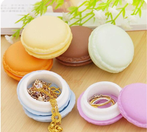 Wholesale gifts box Cute Candy Color Macaron Mini Cosmetic Jewelry Storage Box Jewelry Box Case Birthday Gift Display