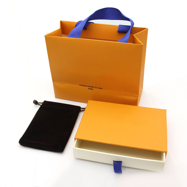 Fashion New arrive bangle bracelet boxes and necklace box set high quality packing jewelry orange box set