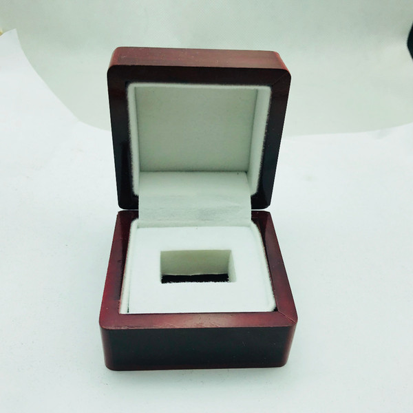 Factory wholesale price clear top one slot wooden championship ring display box 7*7*5.2(cm) drop shipping Packing