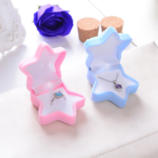 Ring boxes stud earrings box pink color starfish Jewelry necklace pendant Box Packing Gift Box Jewelry packing case