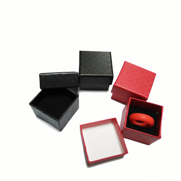 Fashion Mini Jewelry Package Boxes Leather Earrings Silicone Rings Pendant Jewelry Gift Box 5x5x3cm Red Black Navy Packaging Case