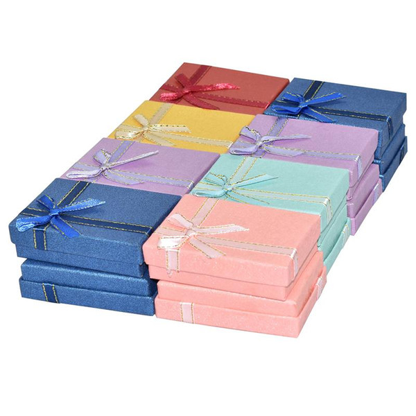 2018 The new 6 colors 48pcs Wholesale / Retail Sponge Fulfilled Paper Earring & Ring Boxes