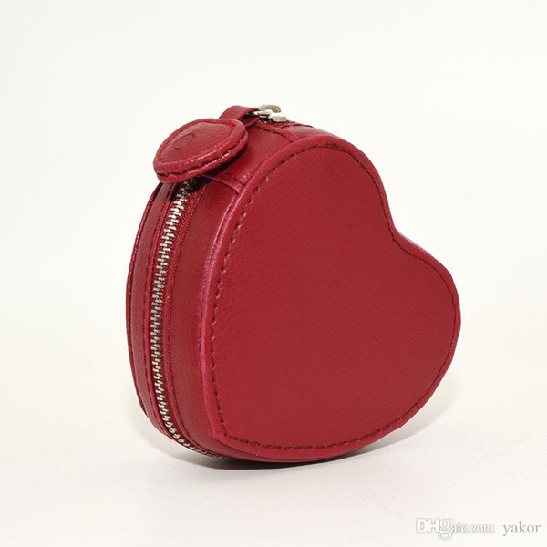 New arrival High quality Red PU leather heart-shaped Jewelry Box for Pandora Charms Bracelet Bangle Original Boxes