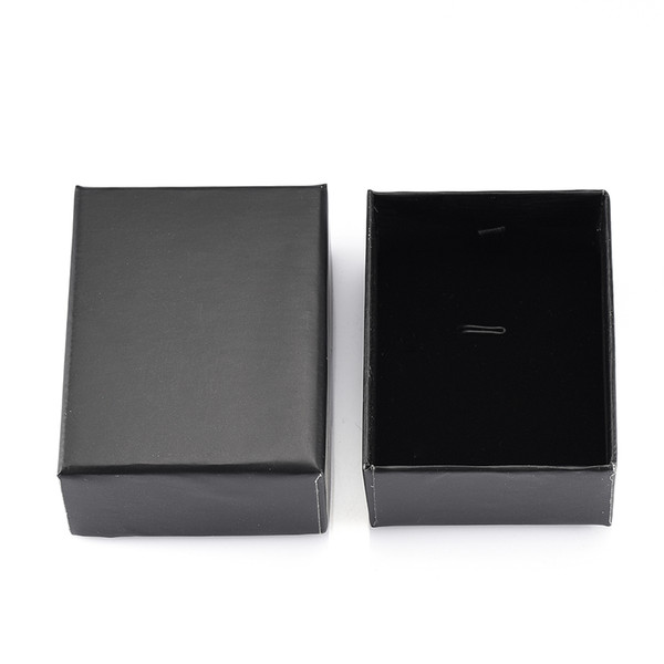 Black Gift Box Rectangle Paper Jewelry Boxes for Necklace Packaging Box