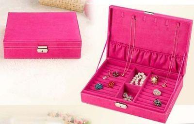 Wholesale cheap 5 Colors for Choice handmade Large Velvet Jewelry Ring Earrings Storage Box Case