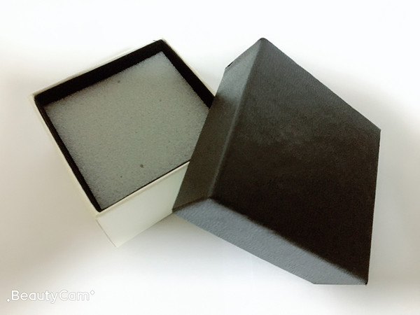 7*7*4cm black square small incense bump sponge jewelry storage box heaven and earth cover gift box high-grade jewelry box