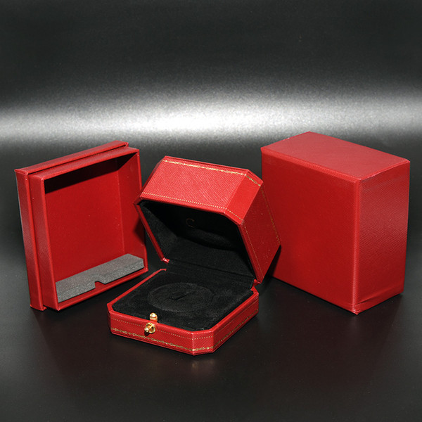 Weight 200 grams Top Quality Red Ring Boxes Luxury Brand Jewelry Packaging Boxes Women Wedding Diamond Love Ring Original Box