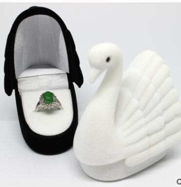 Swan velvet rings necklaces pendant jewelry boxes good quality new jewelry packaging gifts boxes black white 458