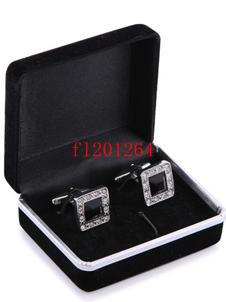 100pcs/lot Free Shipping Hot sale Wholesale Promotion Black Velvet Cufflink Box Best gift jewelry box for Cufflinks